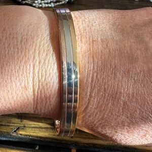 Vintage 24 kt gold electroplated cuff bracelet.